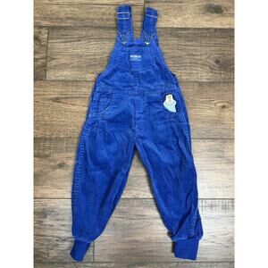 Oshkosh Kids Blue Corduroy Overalls Size 4T Made in USA Vintage Mouse